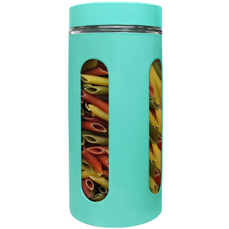BLUE DONUTS Blue Donut 44oz Stainless Steel Storage Canister with Window Turquoise BD3927174